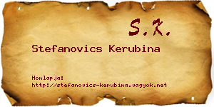 Stefanovics Kerubina névjegykártya